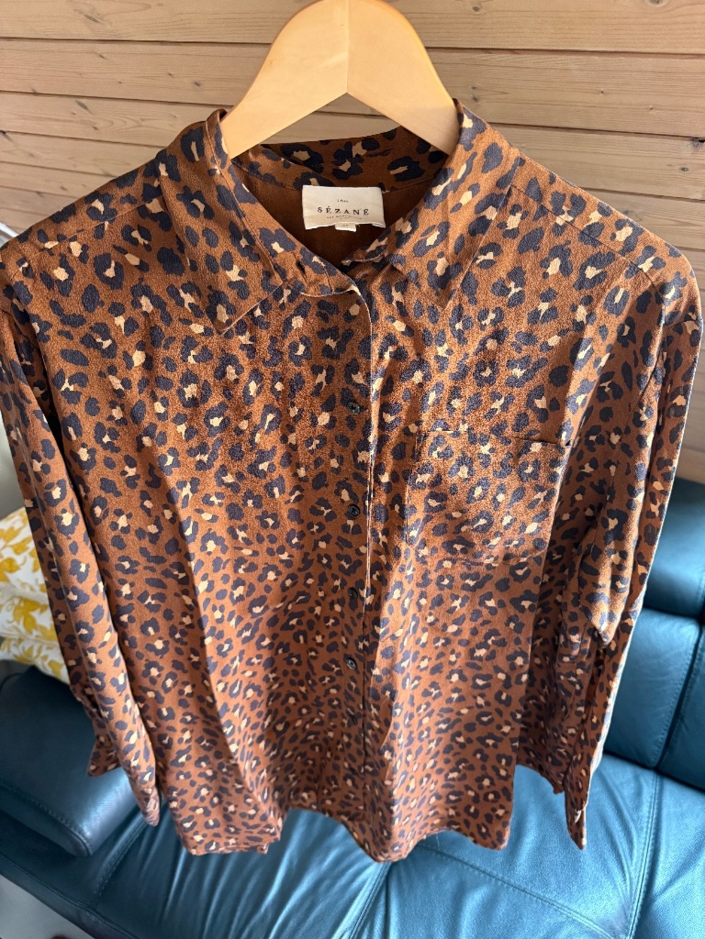 Sezane Max Leopard Shirt